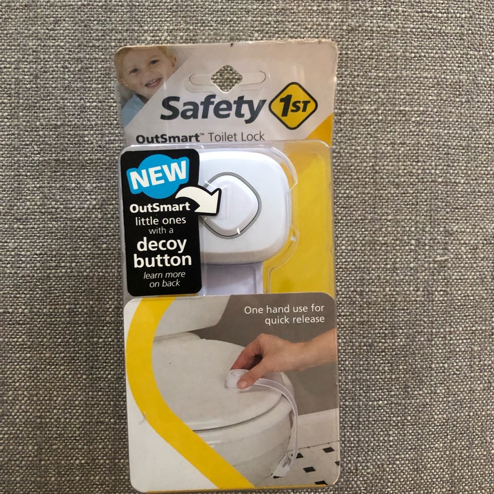White Toilet Lock